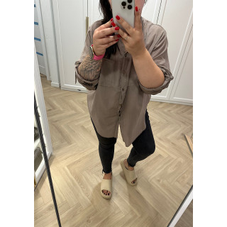 Koszula rozpinana ciemny beż L/XL