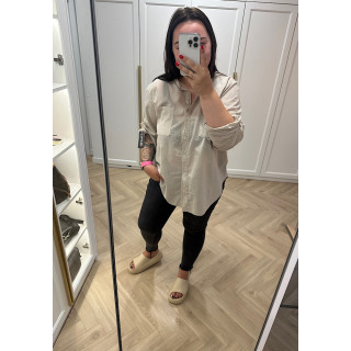 Koszula rozpinana beżowa L/XL